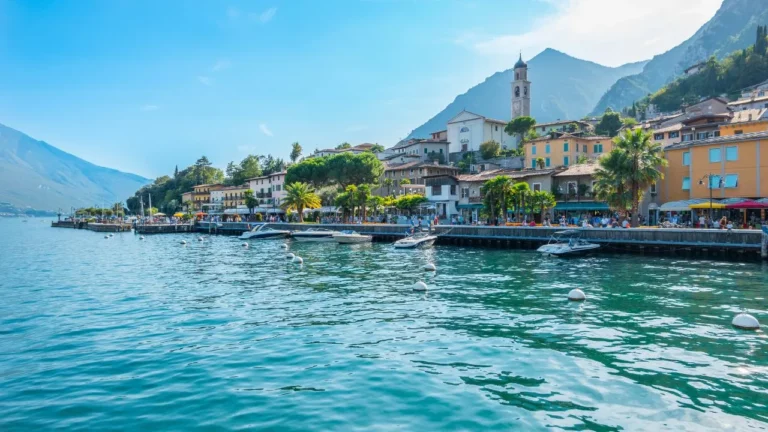 Vista panoramica mozzafiato del Lago di Garda, trekking in estate