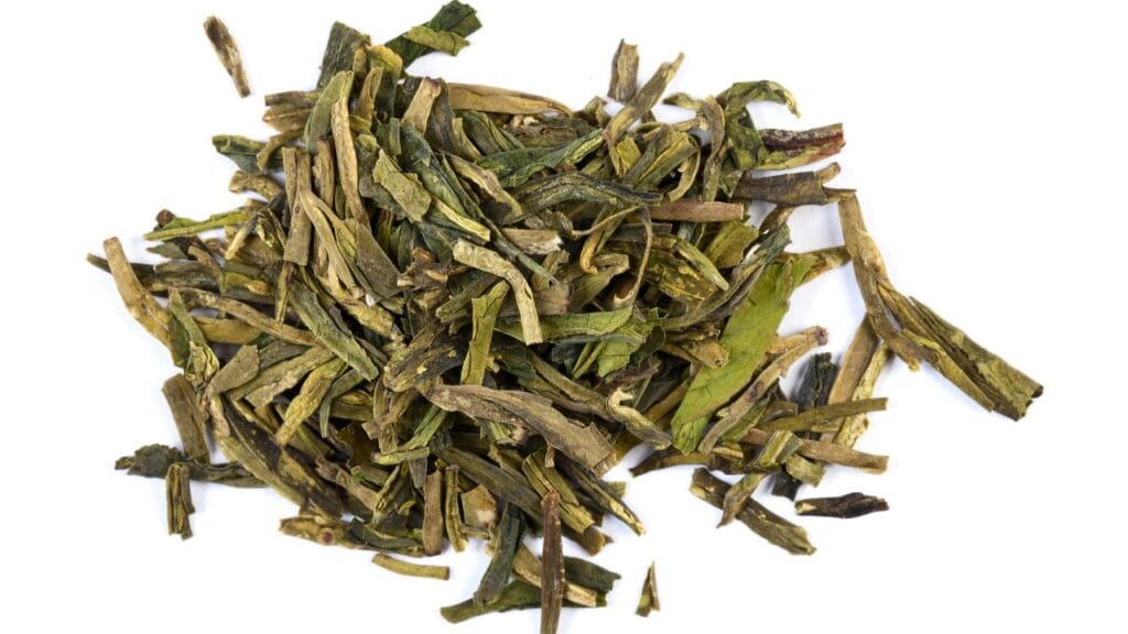 foglie di t&egrave; verde cinese di Longjing